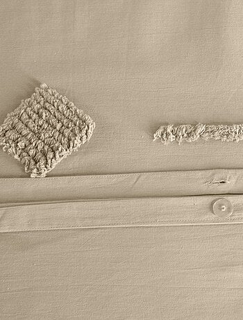 Set di biancheria da letto geometrico in cotone lavato e trapuntato