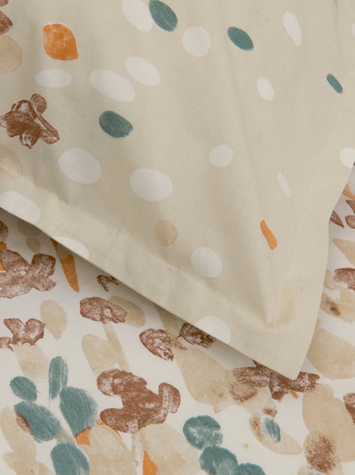 Set di biancheria da letto in cotone con federe a motivi floreali stilizzati - Kiabi