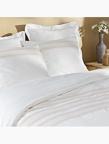 Set di biancheria da letto in cotone con ricamo fine