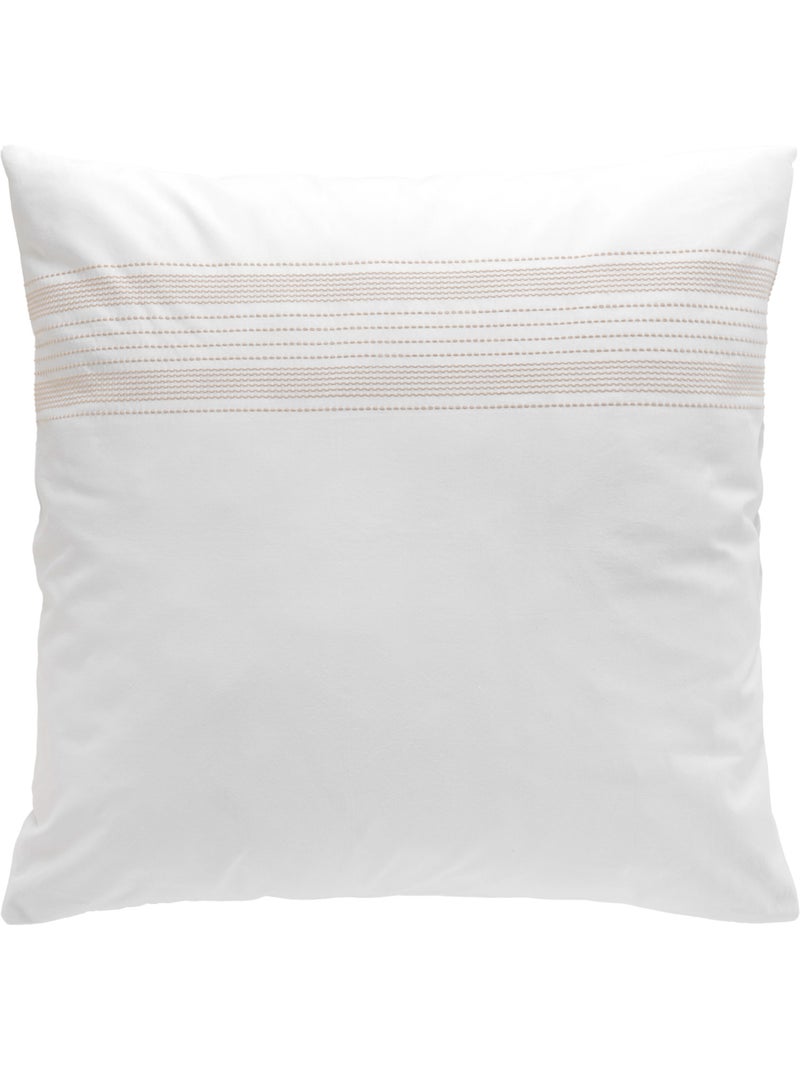 Set di biancheria da letto in cotone con ricamo fine Bianco - Kiabi
