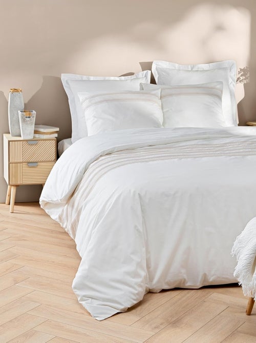 Set di biancheria da letto in cotone con ricamo fine - Kiabi Set di biancheria da letto in cotone con ricamo fine - Kiabi