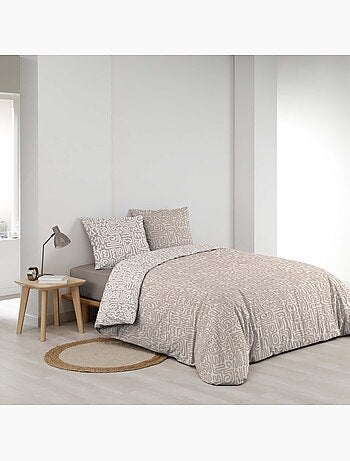 Set di biancheria da letto in cotone geometrico 3 pezzi, copertina e federe