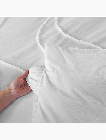 Set di biancheria da letto in cotone lavato con motivo geometrico astratto
