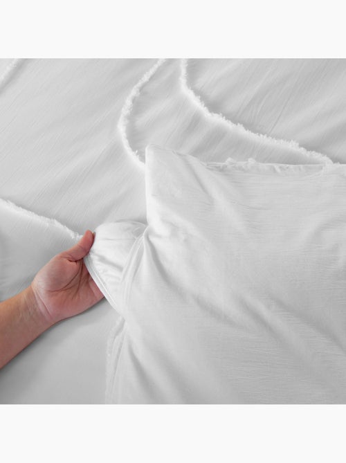 Set di biancheria da letto in cotone lavato con motivo geometrico astratto - Kiabi