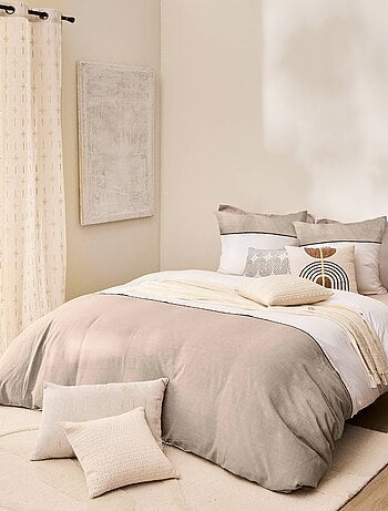 Set di biancheria da letto in cotone tinta unita e bicolore
