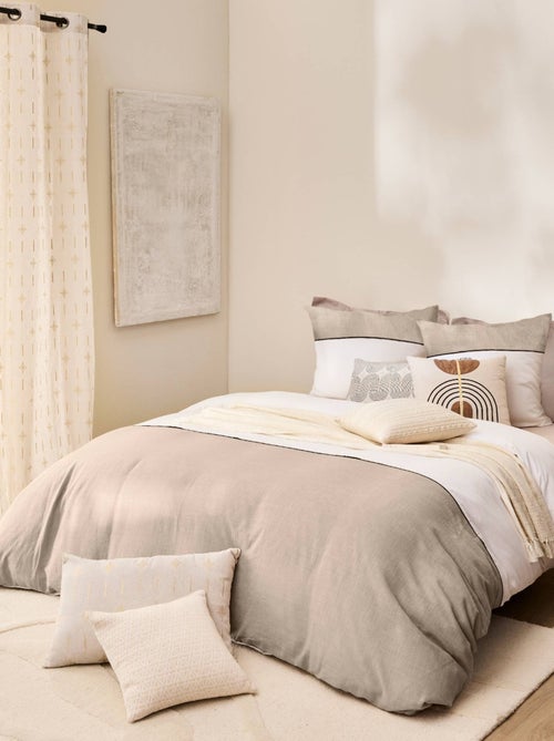 Set di biancheria da letto in cotone tinta unita e bicolore - Kiabi