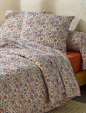 Set di biancheria da letto in flanella di cotone floreale con federe