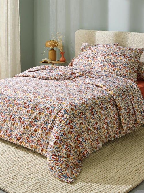 Set di biancheria da letto in flanella di cotone floreale con federe - Kiabi