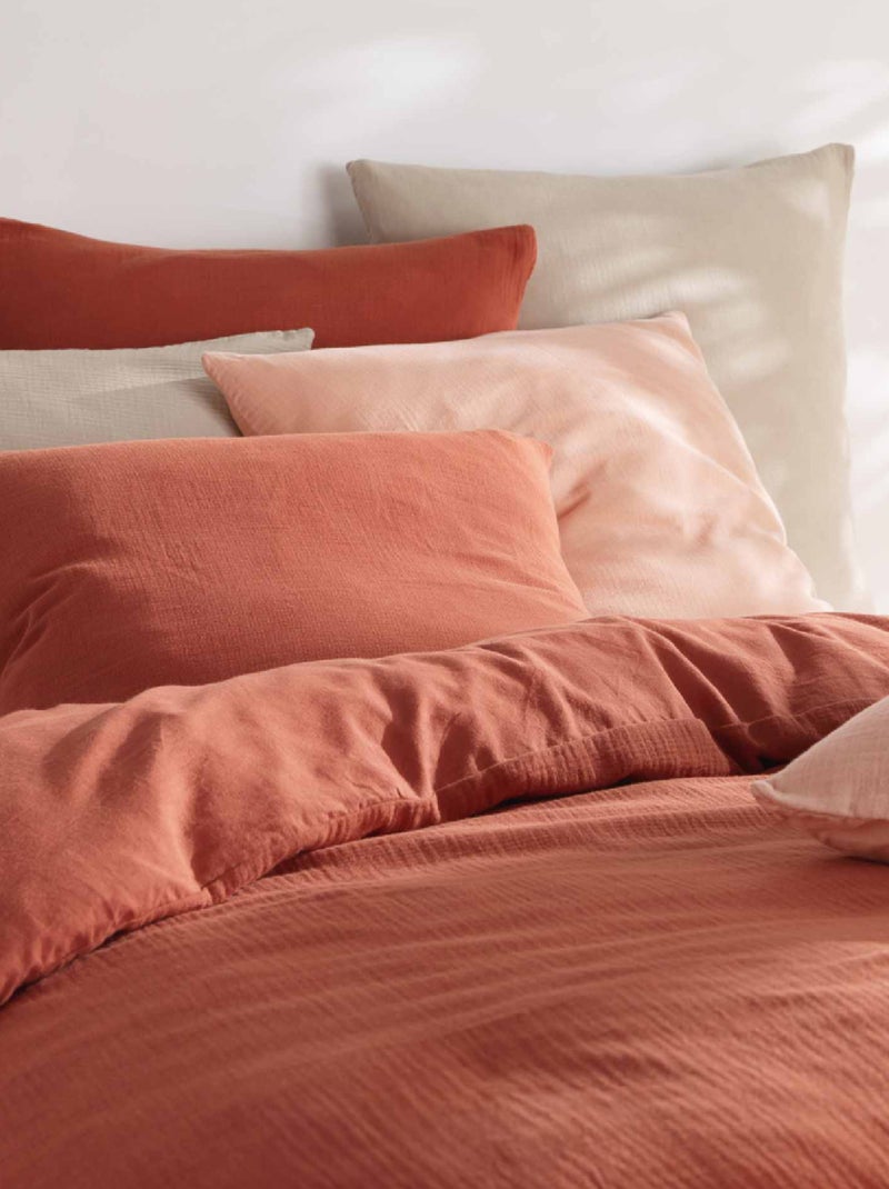 Set di biancheria da letto in garza di cotone Arancione mandarino - Kiabi
