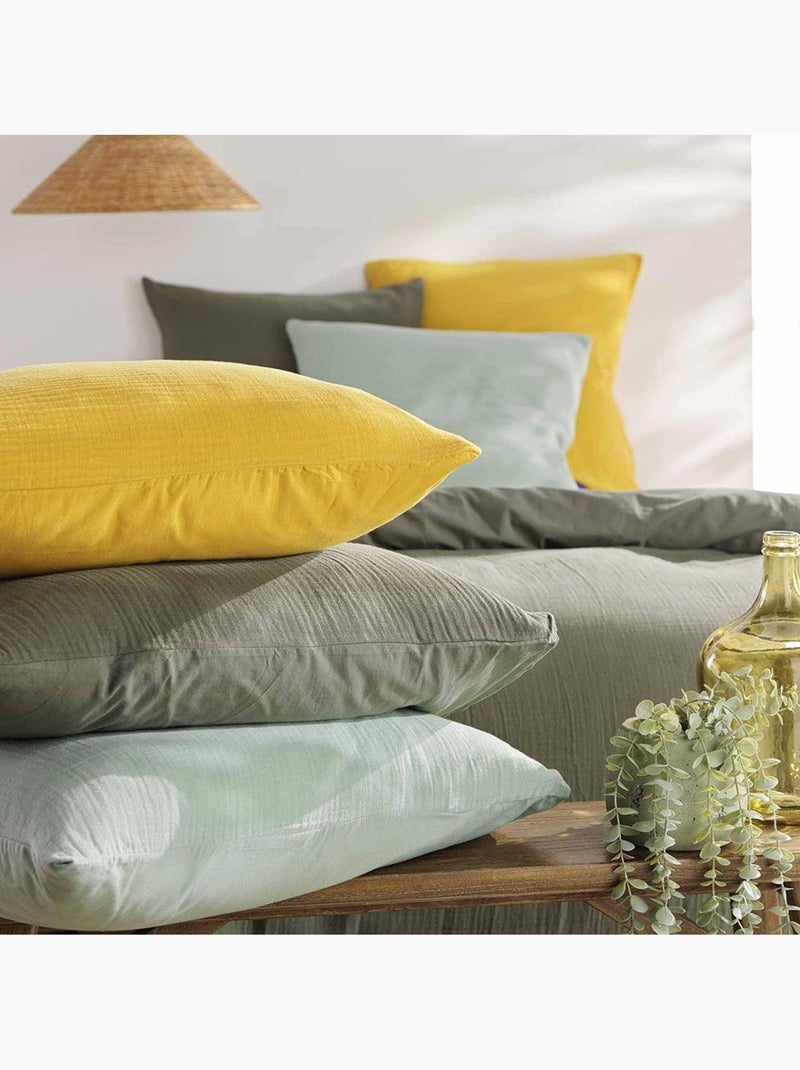 Set di biancheria da letto in garza di cotone Beige sabbia - Kiabi