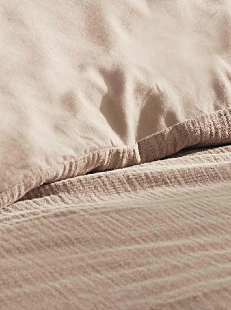 Set di biancheria da letto in garza di cotone Beige sabbia - Kiabi