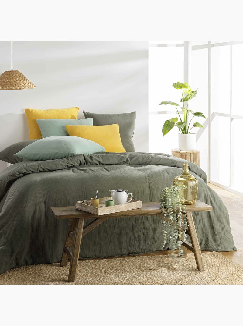 Set di biancheria da letto in garza di cotone Giallo - Kiabi