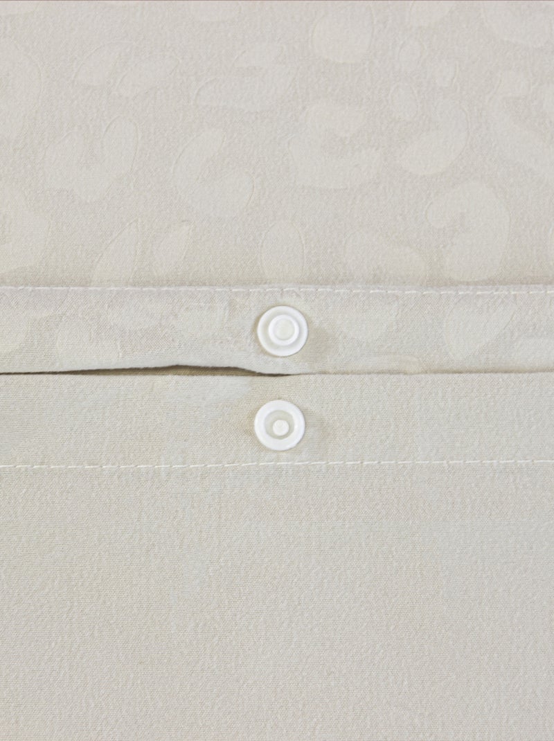 Set di biancheria da letto in microfibra leopardata 3 pezzi, copertina + federe Crema - Kiabi