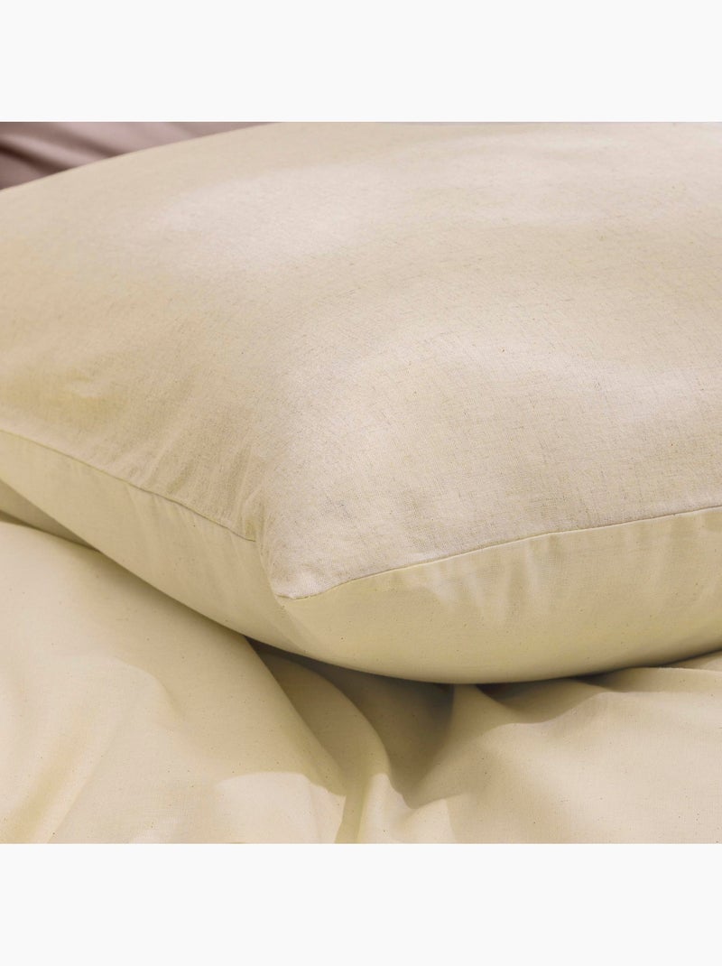 Set di biancheria da letto in polilene 3 pezzi, copertina + federe Beige grigio - Kiabi