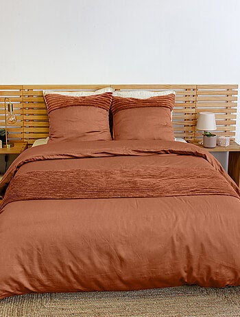Set di biancheria da letto in velluto a coste 3 pezzi + federe