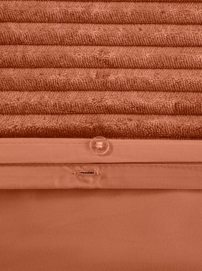 Set di biancheria da letto in velluto a coste 3 pezzi + federe Arancione - Kiabi