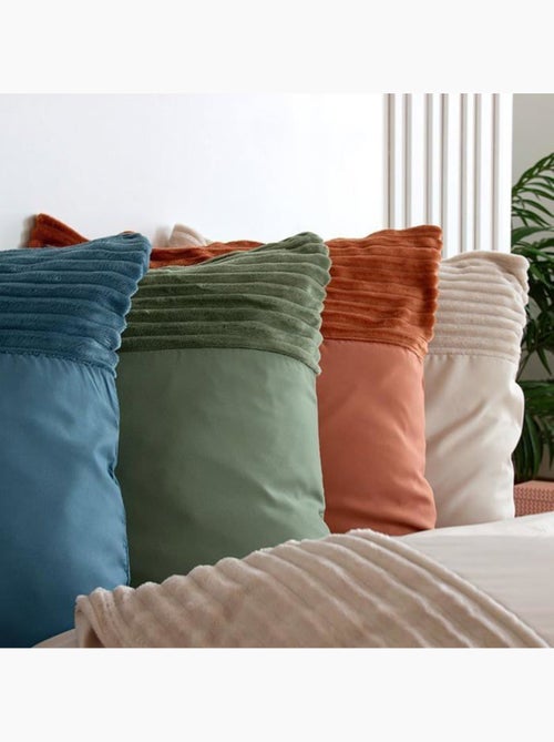 Set di biancheria da letto in velluto a coste 3 pezzi + federe - Kiabi