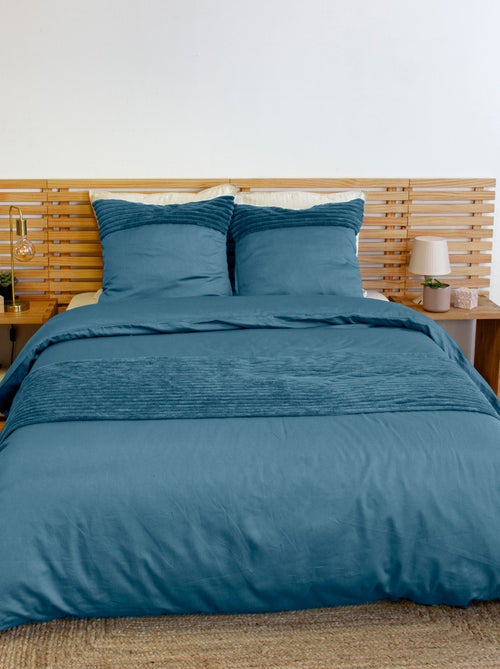 Set di biancheria da letto in velluto a coste 3 pezzi + federe - Kiabi