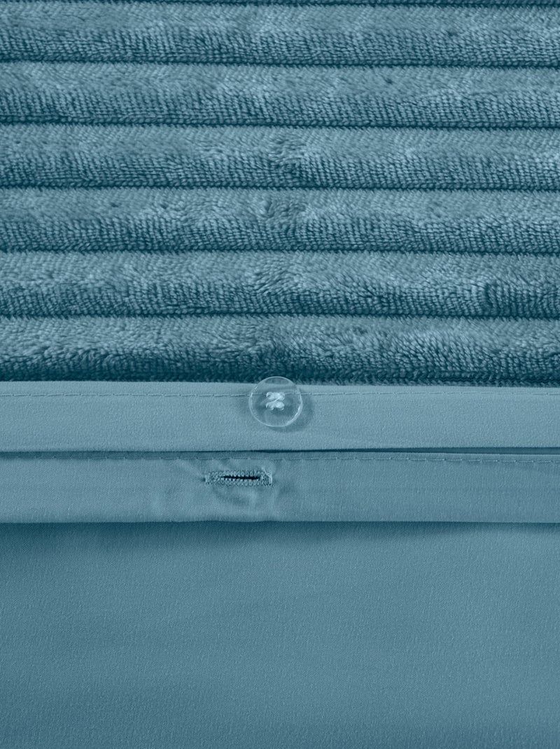 Set di biancheria da letto in velluto a coste 3 pezzi + federe Blu - Kiabi