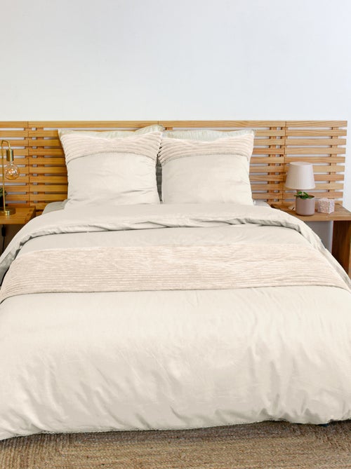 Set di biancheria da letto in velluto a coste 3 pezzi + federe - Kiabi