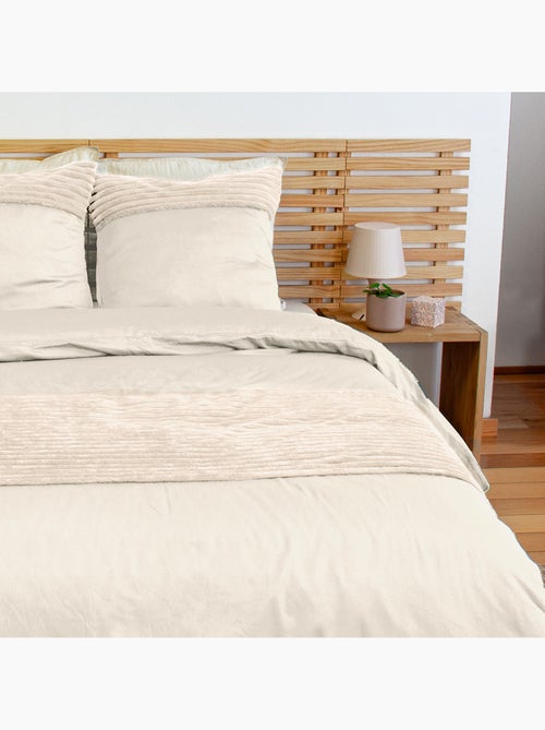 Set di biancheria da letto in velluto a coste 3 pezzi + federe - Kiabi