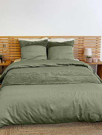 Set di biancheria da letto in velluto a coste 3 pezzi + federe