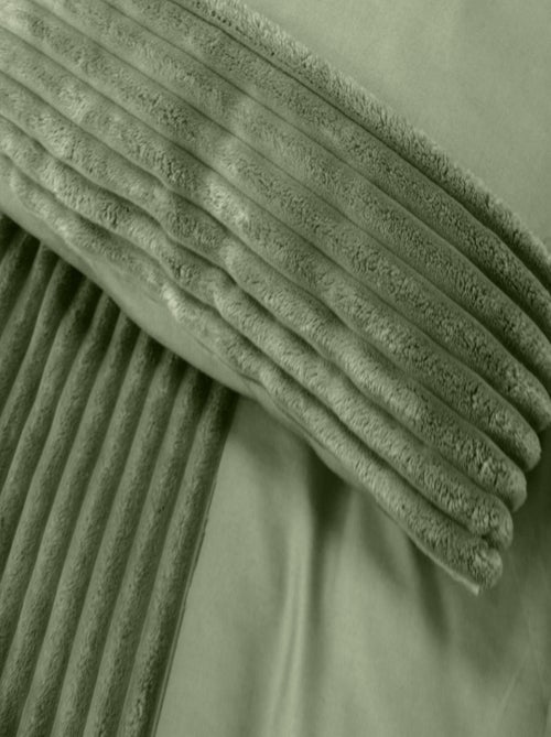 Set di biancheria da letto in velluto a coste 3 pezzi + federe - Kiabi