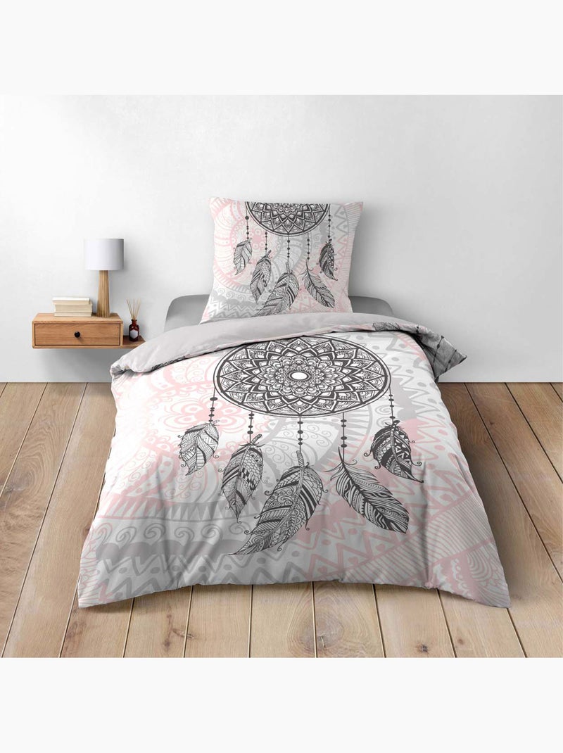 Set di biancheria da letto Mandala e acchiappasogni Rosa chiaro - Kiabi