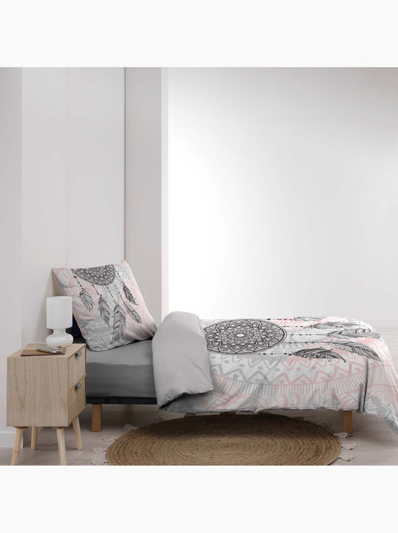 Set di biancheria da letto Mandala e acchiappasogni Rosa chiaro - Kiabi