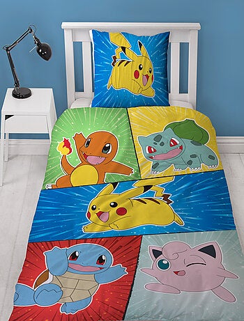 Set di biancheria da letto Pokémon, microfibra certificata Oeko-Tex, letto singolo, FRIENDS