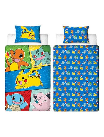 Set di biancheria da letto Pokémon, microfibra certificata Oeko-Tex, letto singolo, FRIENDS