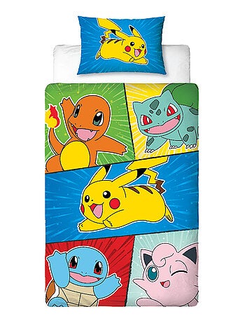 Set di biancheria da letto Pokémon, microfibra certificata Oeko-Tex, letto singolo, FRIENDS