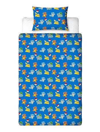 Set di biancheria da letto Pokémon, microfibra certificata Oeko-Tex, letto singolo, FRIENDS