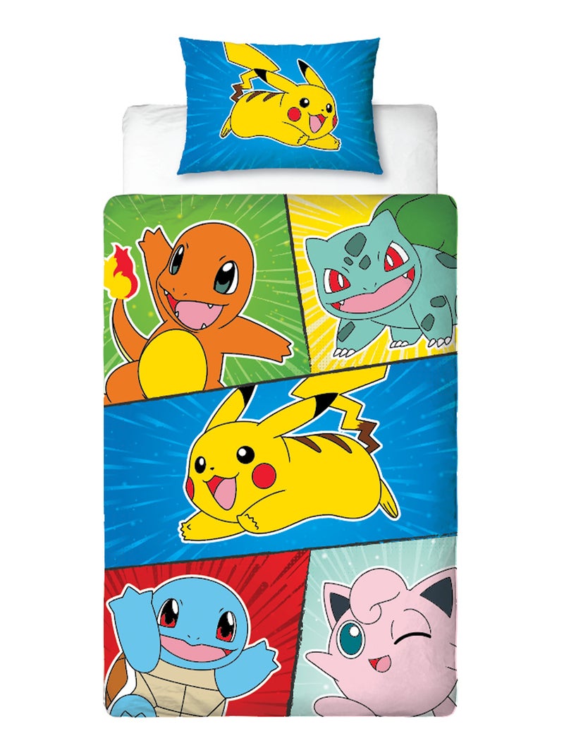 Set di biancheria da letto Pokémon, microfibra certificata Oeko-Tex, letto singolo, FRIENDS Blu - Kiabi