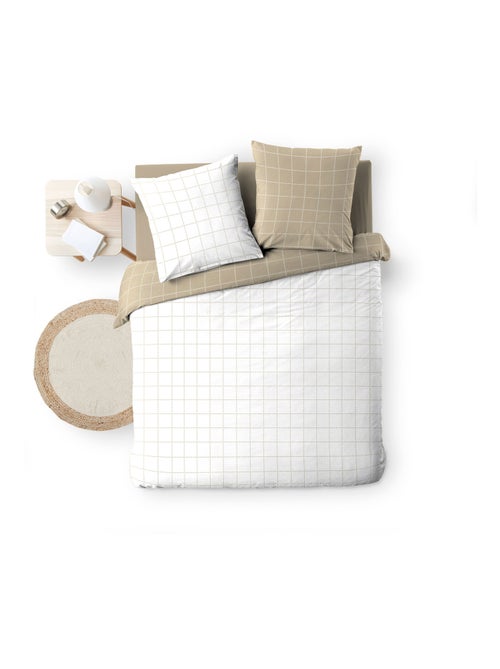 Set di biancheria da letto reversibile in cotone a quadri - Kiabi Set di biancheria da letto reversibile in cotone a quadri - Kiabi