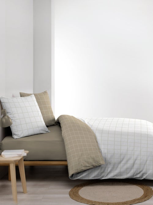 Set di biancheria da letto reversibile in cotone a quadri - Kiabi Set di biancheria da letto reversibile in cotone a quadri - Kiabi