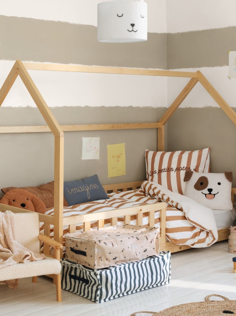 Set di biancheria da letto reversibile per bambini con effetto bouclette Marrone chiaro - Kiabi