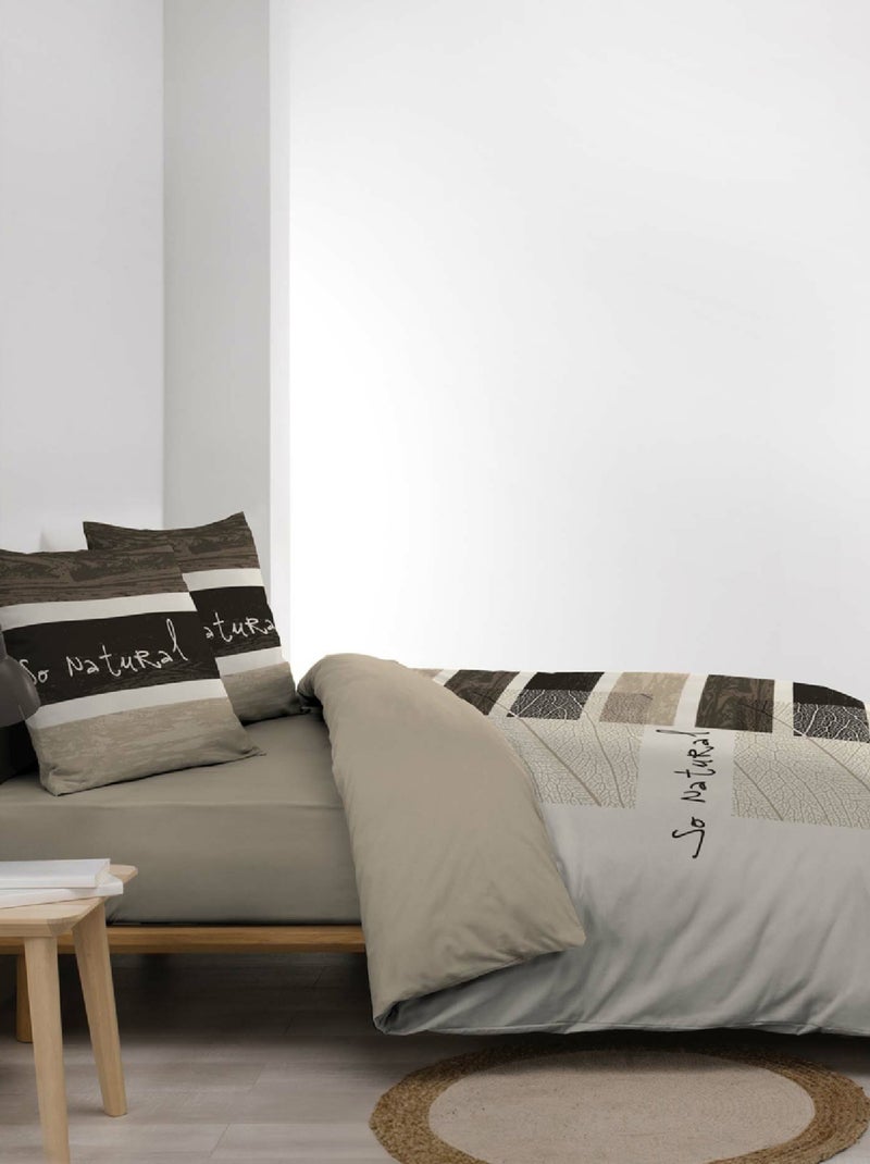 Set di biancheria da letto So Natural 3 pezzi Beige grigio - Kiabi