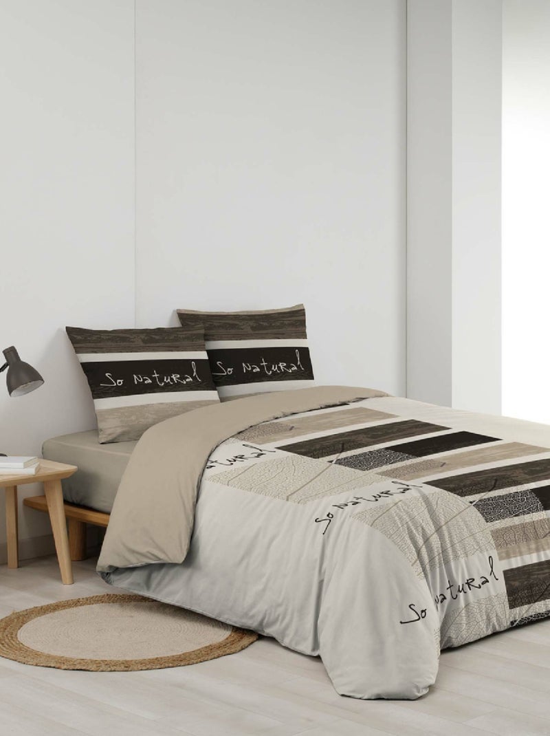 Set di biancheria da letto So Natural 3 pezzi Beige grigio - Kiabi