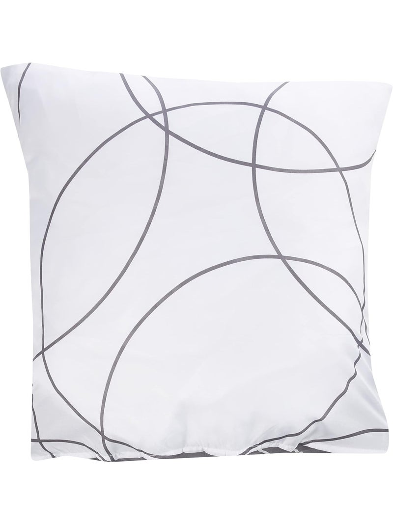 Set di biancheria da letto stampata "Cercles Grigio tortora chiaro - Kiabi