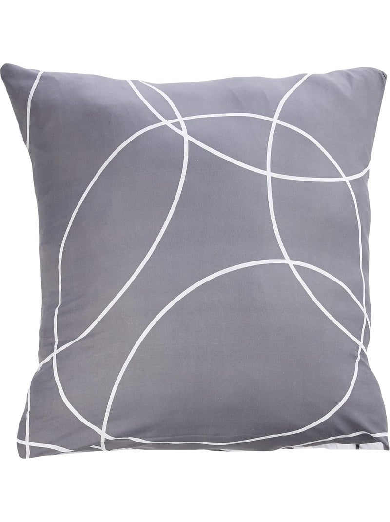 Set di biancheria da letto stampata "Cercles Grigio tortora chiaro - Kiabi