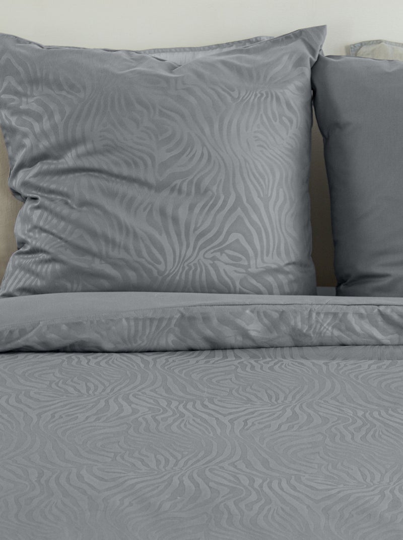 Set di biancheria da letto zebrata 3 pezzi, copertina e federe Grigio - Kiabi