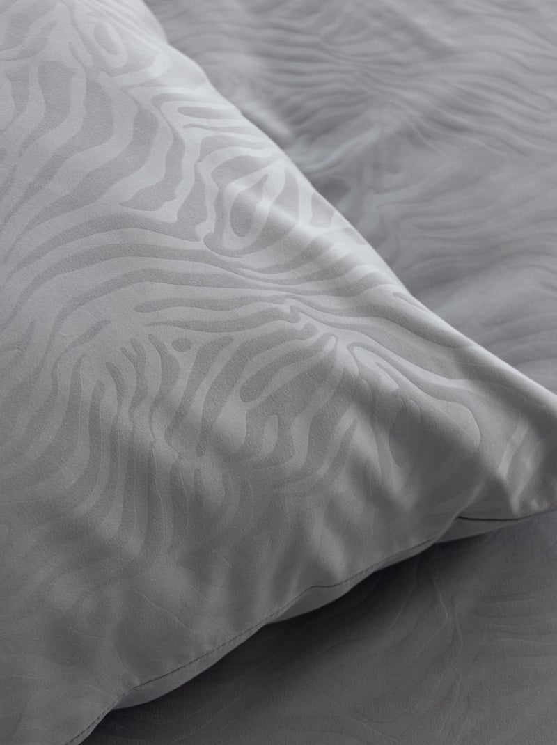 Set di biancheria da letto zebrata 3 pezzi, copertina e federe Grigio - Kiabi