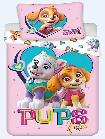Set di biancheria letto per bambini in cotone reversibile Stella e Everest