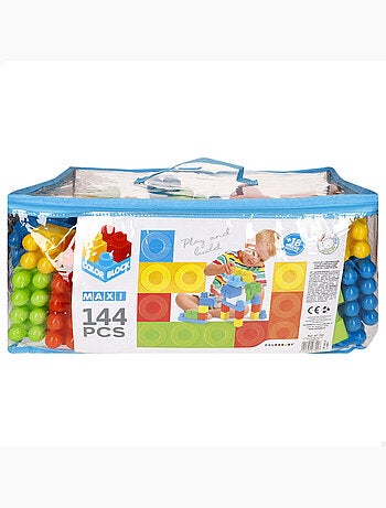 Set di blocchi da costruzione da 144 pezzi maxi color block