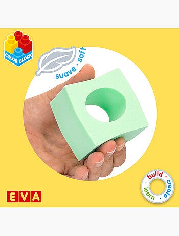 Set di blocchi da costruzione in gomma da 32 pezzi color block