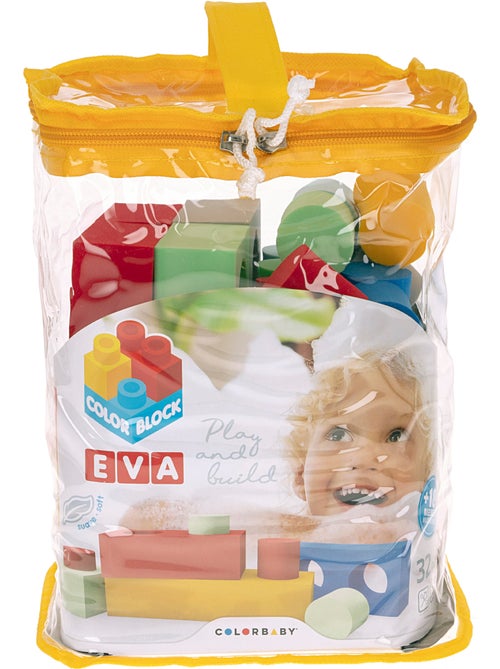 Set di blocchi da costruzione in gomma da 32 pezzi color block - Kiabi