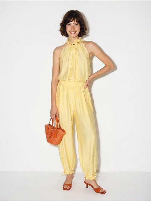 Set di blusa allacciata al collo e pantaloni a vita alta lucci - Kiabi Set di blusa allacciata al collo e pantaloni a vita alta lucci - Kiabi