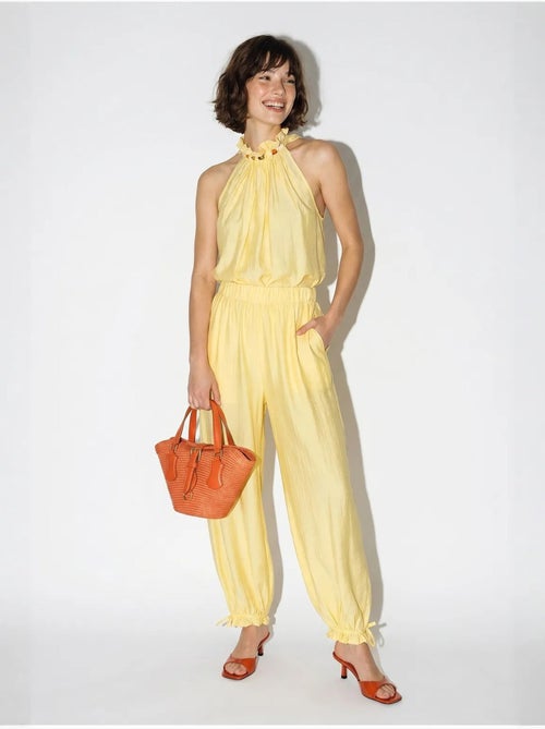 Set di blusa allacciata al collo e pantaloni a vita alta lucci - Kiabi Set di blusa allacciata al collo e pantaloni a vita alta lucci - Kiabi