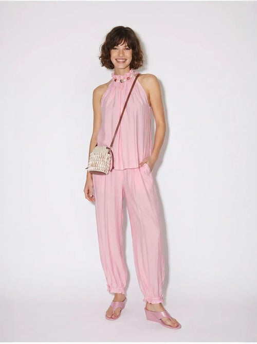 Set di blusa allacciata al collo e pantaloni a vita alta lucci - Kiabi Set di blusa allacciata al collo e pantaloni a vita alta lucci - Kiabi